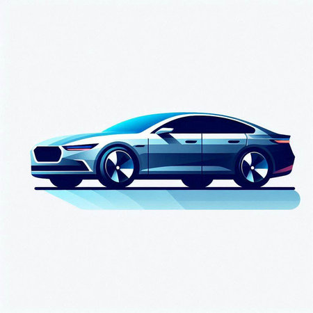 Modern car vector illustration on the white background. Eps 10 vector file.のイラスト素材