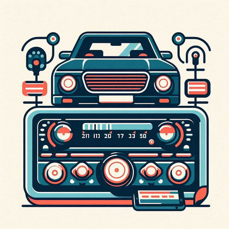 Golf cart. Cartoon illustration of golf cart vector icon for webのイラスト素材