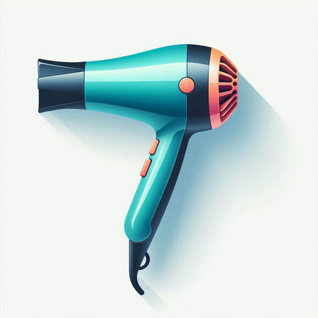 Hair dryer on white background. Vector illustration. Eps 10のイラスト素材