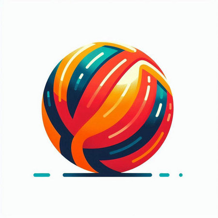 Abstract colorful ball on a white background. Vector illustration in flat style.のイラスト素材