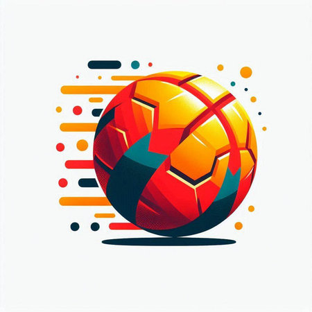 abstract soccer ball on a white background. Vector Illustration.のイラスト素材
