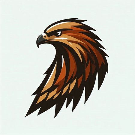 eagle head on white background. vector illustration. eps 10のイラスト素材