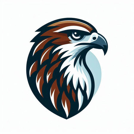 Eagle head on white background. Vector illustration for your design.のイラスト素材
