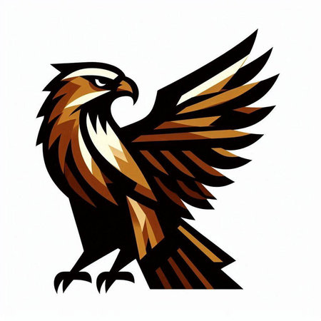 Eagle. Vector illustration on white background. Hand drawn tattoo style.のイラスト素材