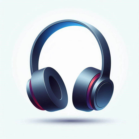 Headphones icon on white background. Vector illustration. Eps 10.のイラスト素材