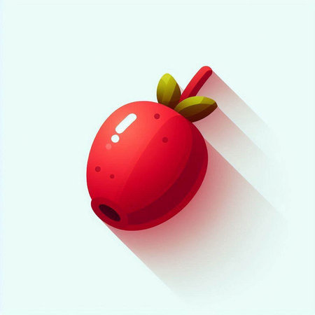 Cranberry icon. Flat design. Vector illustration, EPS 10のイラスト素材