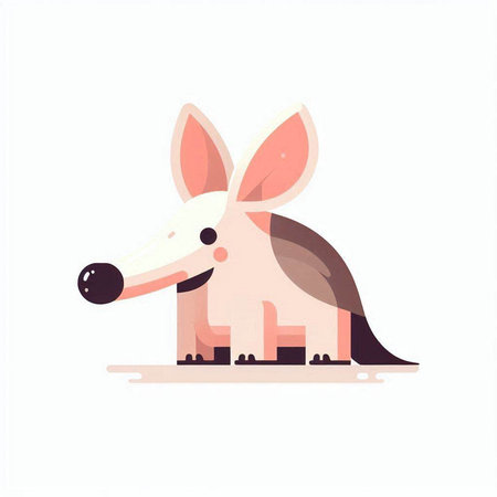 Cute kangaroo. Vector illustration in a flat style.のイラスト素材