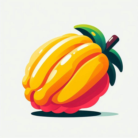 Pumpkin. Vector illustration of a fruit isolated on white background.のイラスト素材