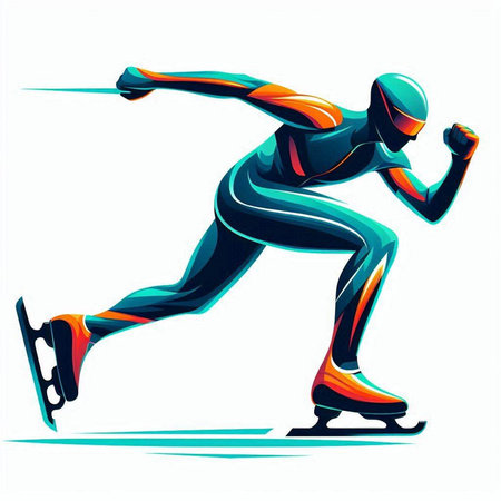 Figure skater. The figure skater. Winter sport. Vector illustration.のイラスト素材