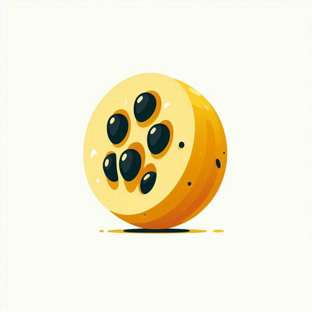 Passion fruit icon isolated on white background. Vector illustration of passion fruit.のイラスト素材