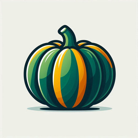 Pumpkin vector illustration. Isolated on a white background.のイラスト素材