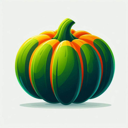 Illustration of a pumpkin on a white background, vector illustration.のイラスト素材