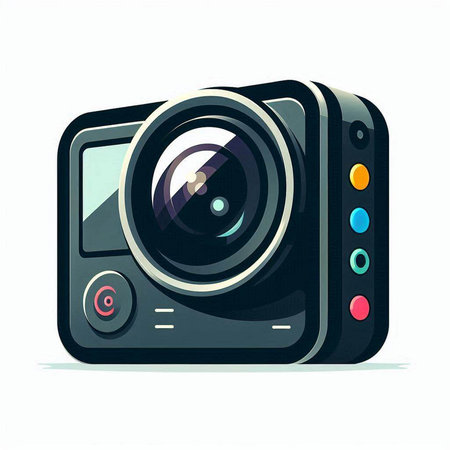 Camera icon isolated on white background. Vector illustration. Eps 10.のイラスト素材