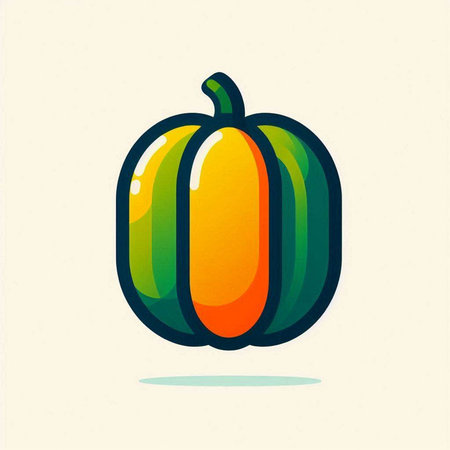 Pumpkin icon, vector illustration. Flat design style. Vector illustration.のイラスト素材