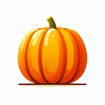 Pumpkin isolated on white background. Vector illustration. Eps 10.のイラスト素材