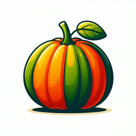 Pumpkin isolated on a white background. Vector illustration for your designのイラスト素材