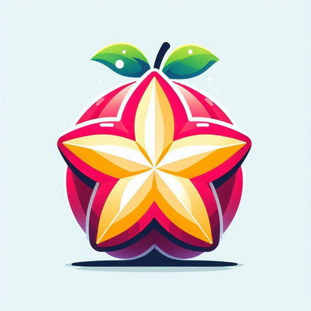 Star fruit icon. Vector illustration isolated on white background. Eps 10のイラスト素材