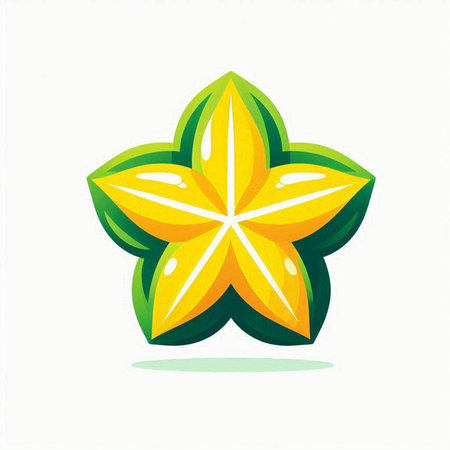Star fruit icon on white background. Vector illustration. Eps 10.のイラスト素材