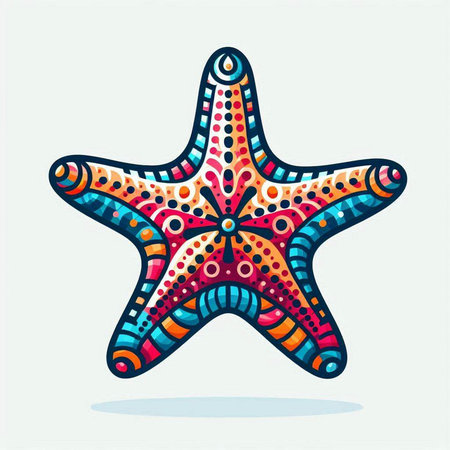 Sea star. Hand drawn vector illustration in doodle style.のイラスト素材