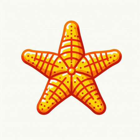 Starfish isolated on the white background. Vector illustration. Eps 10.のイラスト素材