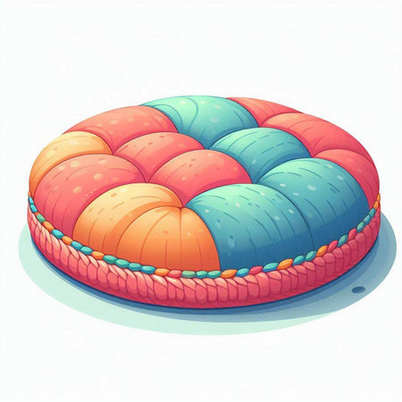 Illustration of an inflatable mattress in the form of a circleのイラスト素材