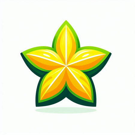 Star fruit icon. Vector illustration isolated on white background. Eps 10のイラスト素材
