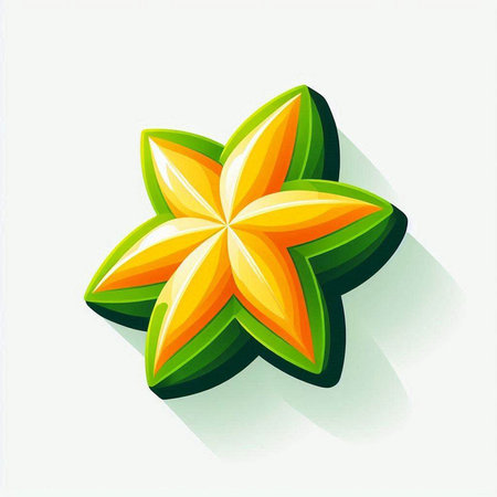 Star fruit icon on white background. Vector illustration. Eps 10.のイラスト素材