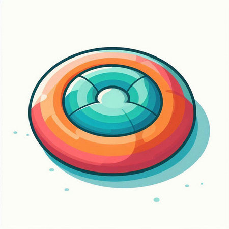 Eye icon. Vector illustration of an eye in a flat style.のイラスト素材