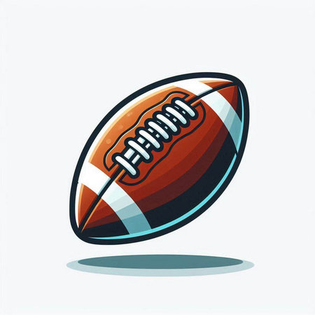 american football ball on white background, vector illustration eps10のイラスト素材