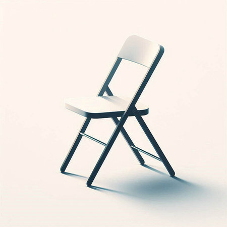 Highly rendering of a chair on a white background, 3d illustrationのイラスト素材
