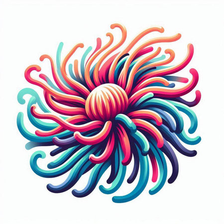 Colorful abstract flower on a white background. Vector illustration for your designのイラスト素材