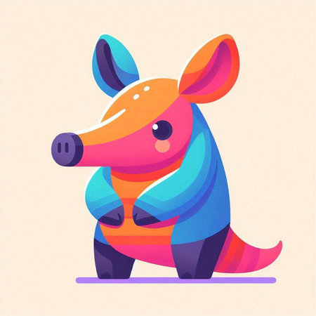 Cute cartoon funny kangaroo. Vector illustration for your designのイラスト素材