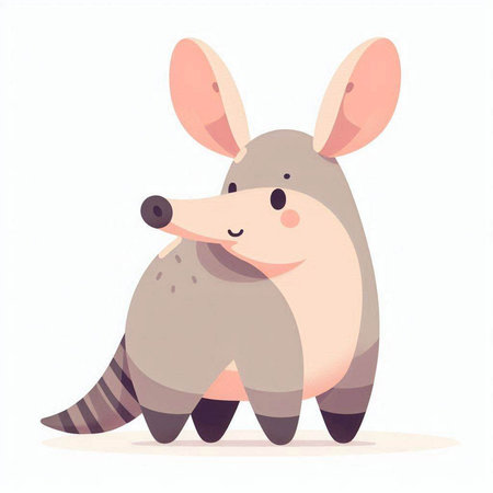 Cute little baby kangaroo. Vector illustration in cartoon style.のイラスト素材