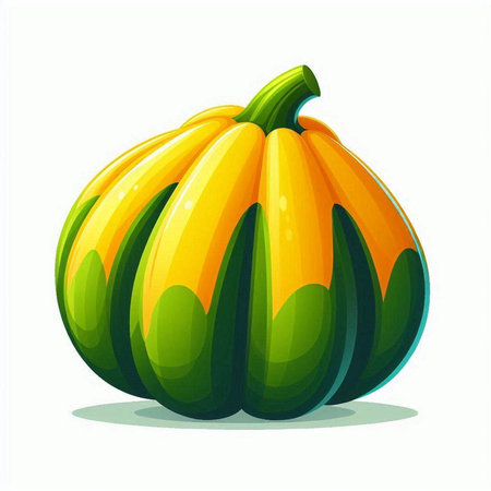 Pumpkin isolated on white background. Vector illustration. Eps 10.のイラスト素材