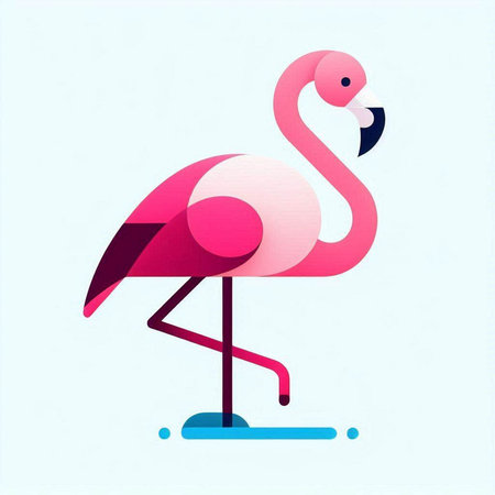 Flamingo icon. Flamingo symbol. Vector illustration.のイラスト素材