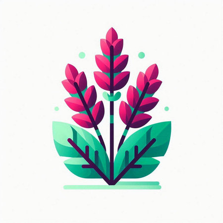 Lavender flower icon. Vector illustration in trendy flat style.のイラスト素材