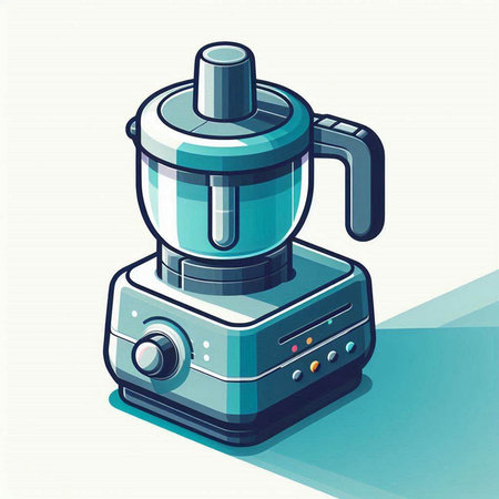 Illustration of a blender with a blender on a white background.のイラスト素材