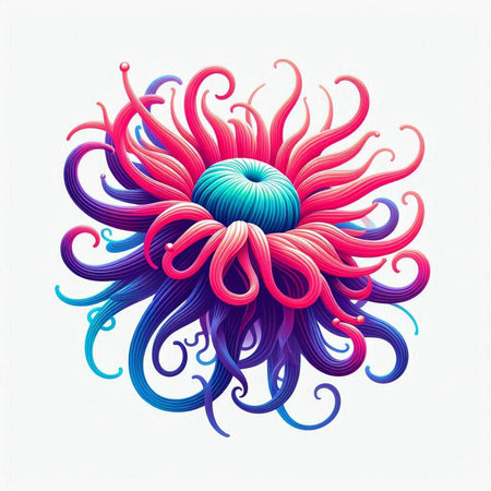 Colorful abstract flower on white background. Vector illustration for your designのイラスト素材