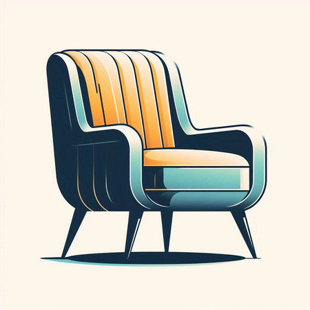 Comfortable armchair. Vector illustration in retro pop art style.のイラスト素材
