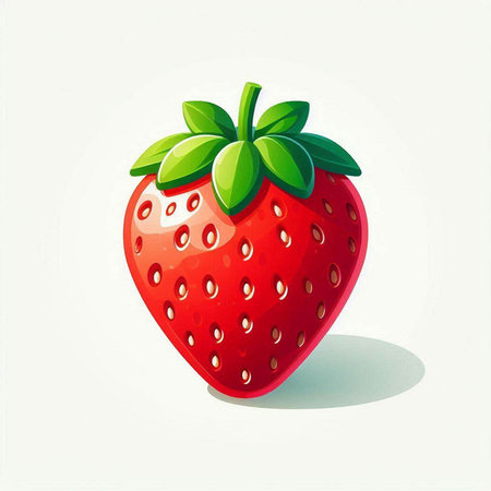 Strawberry isolated on white background. Vector illustration. Eps 10.のイラスト素材