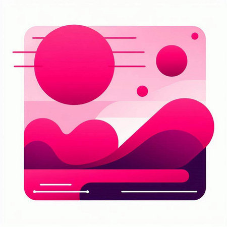 Abstract background with geometric shapes in pink and blue colors. Vector illustration.のイラスト素材