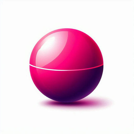Illustration of a red medicine ball on a white background, vectorのイラスト素材