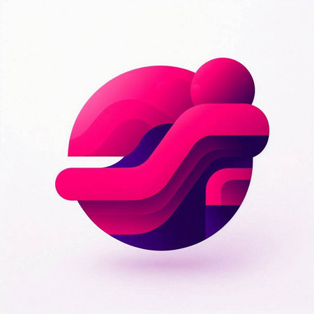Abstract colorful 3d icon. Vector design elements for your application or corporate identity.のイラスト素材