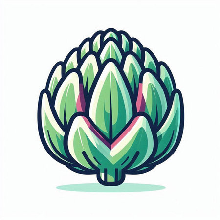 Artichoke. Vector illustration. Isolated on white background.のイラスト素材