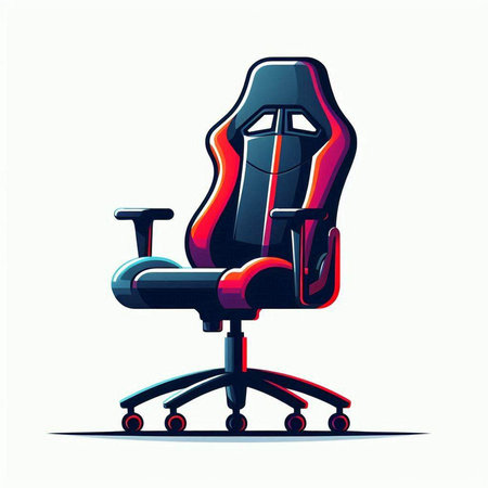 Office chair, vector illustration, isolated on white background. Cartoon style.のイラスト素材