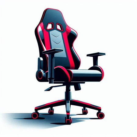 office chair isolated on a white background. 3d rendered illustration.のイラスト素材