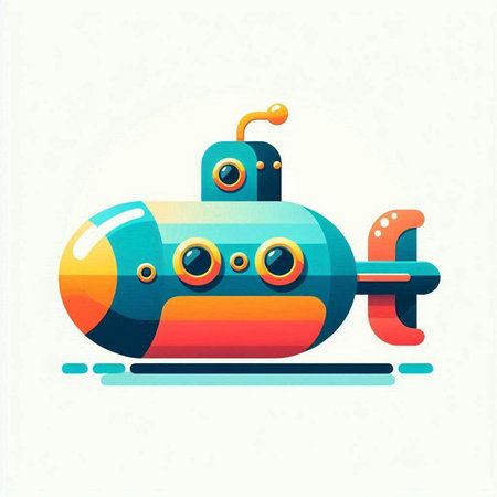 Retro robot, colorful vector illustration. Isolated on white background.のイラスト素材