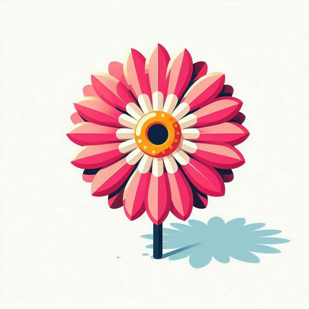 Flower on a white background, vector illustration, eps 10のイラスト素材