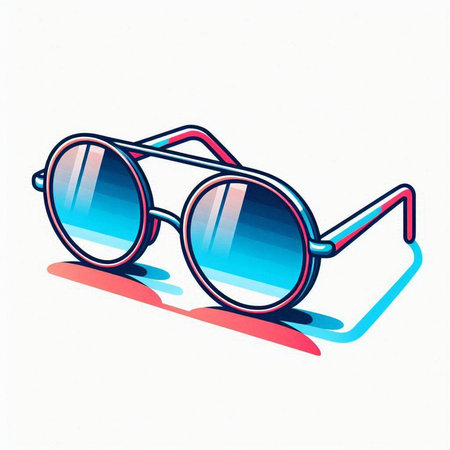 Sunglasses icon on white background. Vector illustration. Eps 10.のイラスト素材