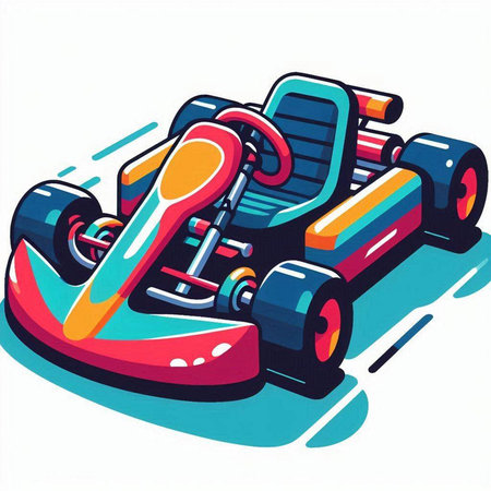 Illustration of a racing car on a white background. Vector illustration.のイラスト素材